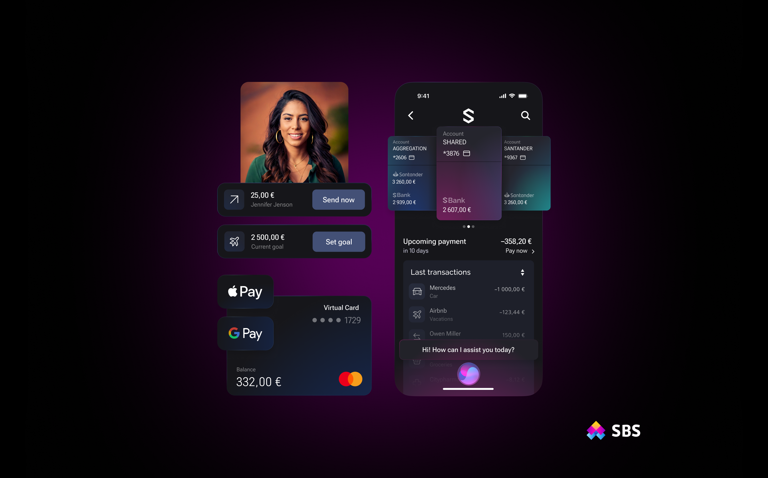 screenshot of SBS Banking Platform